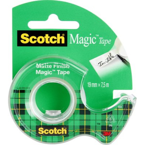 Лента 3M Scotch Magic 810 с диспенсером 19ммx75м