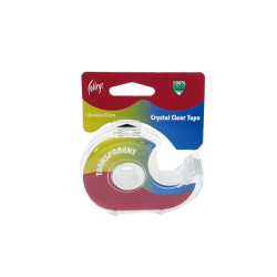 Канцелярская лента College 19ммx33м прозрачная  пластиковая втулка диспенсер