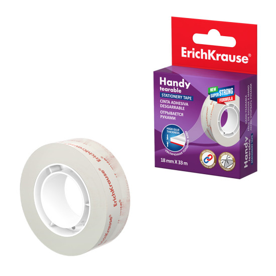 *Līmlente ERICH KRAUSE Handy tearable, 18mm x 33m