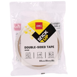 Двусторонняя лента Deli 30406 белая 18ммx9м