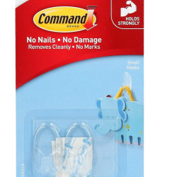 Маленькие прозрачные крючки Command™ с прозрачными полосками