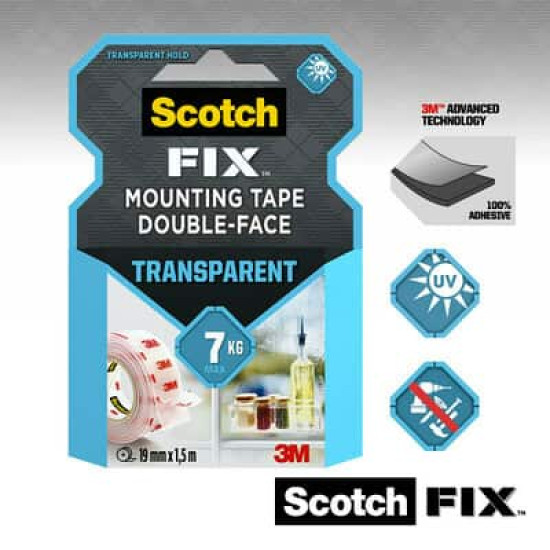 Монтажная лента 3M Scotch-Fix 4910C прозрачная 19ммx15м