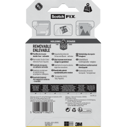 Abpusējie kvadrātiņi SCOTCH-FIX™ 108 12.7x12.7mm, 225g, 64gab/iep, noņemami