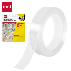 Abpusēja līmlente Deli A505 24mmx5m, caurspīdīga