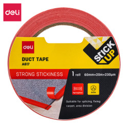 Изолента DELI RED 60ммx20м 230μm 1 рулон