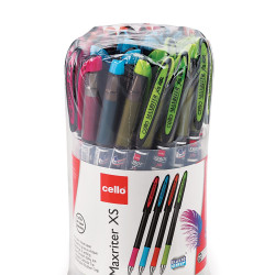 Ручка шариковая Cello Maxriter XS toonitud korpus, assortii, sinine