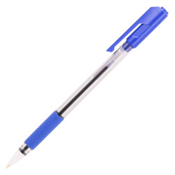 Ручка Deli Arrow SoftGrip 07мм синяя с мягким грипом