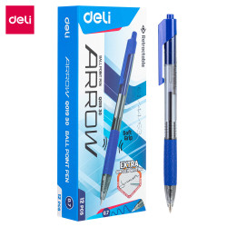 Ручка Deli Arrow SoftGrip 07мм синяя