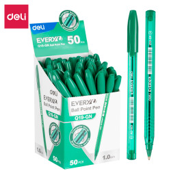 Шариковая ручка DELI GREEN Пулевидный наконечник 1.0 мм