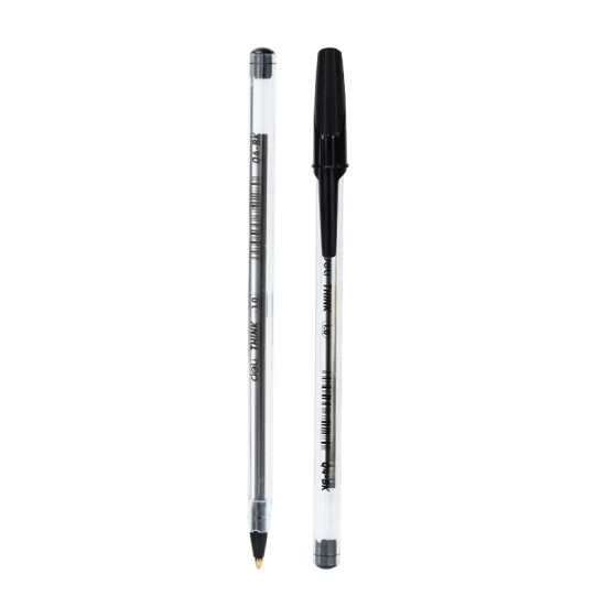 Шариковая ручка DELI BLACK Игольчатый наконечник 1.0мм Черные чернила