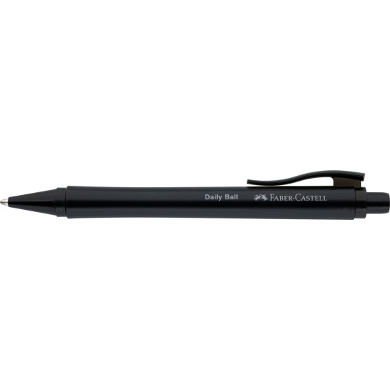 Шариковая ручка Faber-Castell Daily Ball XB черная с синими чернилами большая емкость