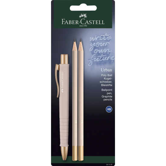 Ручка шариковая Faber-Castell Poly Ball Urban нежно-розовый XB 2 карандаша Urban B