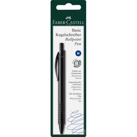 Шариковая ручка Faber-Castell Basic синяя 0.7 мм блистер
