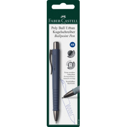 Lodīšu pildspalva Faber-Castell PolyBall XB 0.6mm zila, zils korpuss
