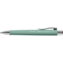 *Lodīšu pildspalva Faber-Castell PolyBall XB, 0.6 mm, zaļs korpuss, zila tinte