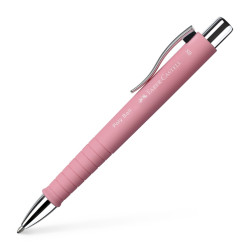 Lodīšu pildspalva Faber-Castell PolyBall XB 0,6 mm, rozā korpuss, zila tinte