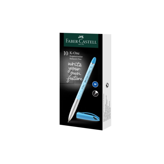 Lodīšu pildspalva Faber-Castell K-One, M, 0.7mm, zila
