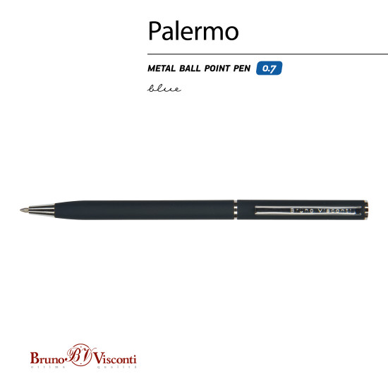 Ручка шариковая BrunoVisconti Palermo Soft Touch сине-черная