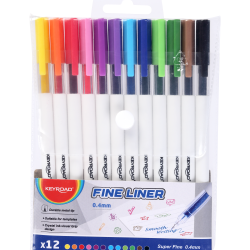 Ручки Keyroad Fine Liner 0.4мм 12 цветов
