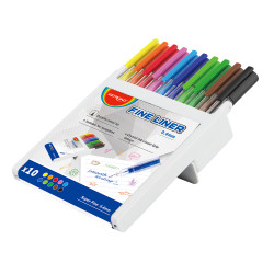 Ручки Keyroad Fine Liner Crystal Grip 0.4 мм 10 цветов в складном боксе