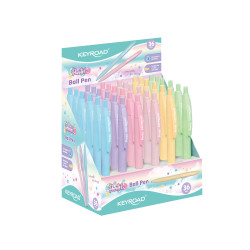 Ручка шариковая Keyroad Pastel 1.0 мм синяя 24 шт. в дисплейной коробке