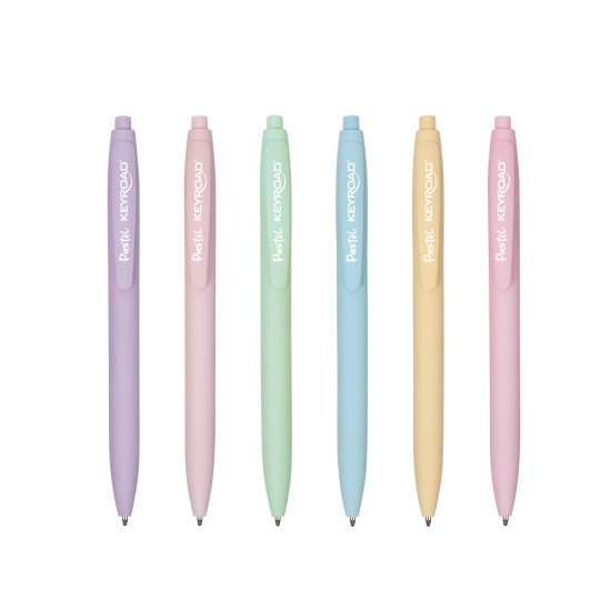 Ручка шариковая Keyroad Pastel 1.0 мм синяя 24 шт. в дисплейной коробке