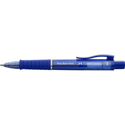 Lodīšu pildspalva Faber-Castell PolyBall View XB 0.6mm, zila