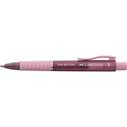 Lodīšu pildspalva Faber-Castell PolyBall View XB 0.6mm, rozā