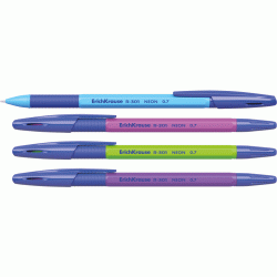 Ручка шар. Erich Krause R-301 Neon Stick&Grip син 42751