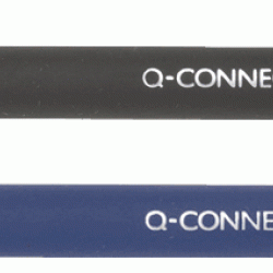 *Lodīšu pildspalva Q-CONNECT LAMDA, 0,7mm, automātiska, melna