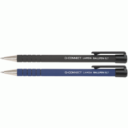 Lodīšu pildspalva Q-CONNECT LAMDA, 0,7mm, automātiska, zila
