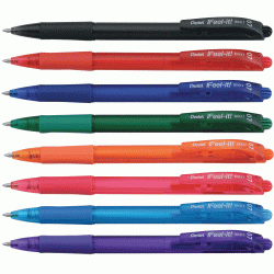 Lodīšu pildspalva Pentel iFeel-It!, 0.7 mm, automātiska, melna