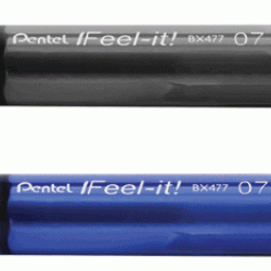 Lodīšu pildspalva Pentel iFeel-It! BX477, 0,7mm, automātiska, melna