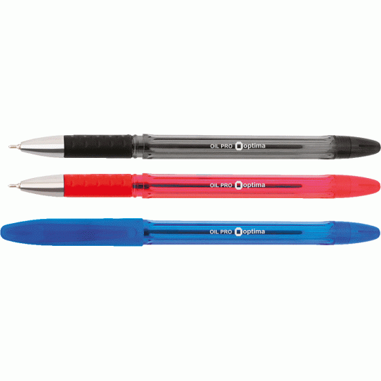 Lodīšu pildspalva OPTIMA OIL PRO, 0,5mm, melna