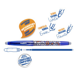 Lodīšu pildspalva CARIOCA Oops, 0,7mm, izdzēšama, zila