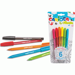 Lodīšu pildspalvu komplekts CARIOCA FIORELLA, 1,0mm, 6 krāsas