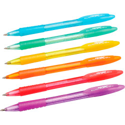 Lodīšu pildspalva Centrum Tropic 0.5mm, asorti korpuss, zila