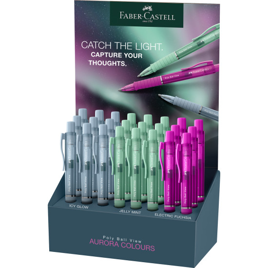 Lodīšu pildspalvu komplekts Faber-Castell Poly Ball View, 24gab/iep