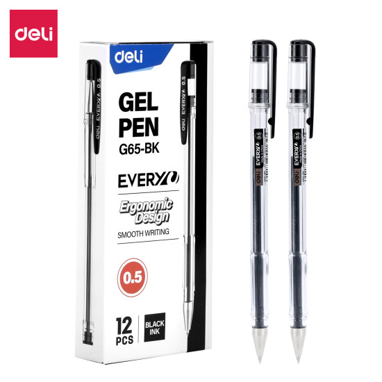 Гелевая ручка DELI EveryU EG65-BK 05мм черный