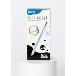 Ручка гелевая DELI EG118-BK черный цвет 05мм