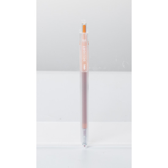 Gēla pildspalva Deli Delight, 0.5mm, automātiska, oranža