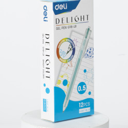 Ручка гелевая Deli Light Blue 05мм
