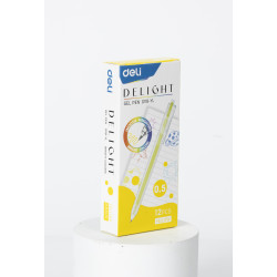Gēla pildspalva Deli Delight 0,5mm, dzeltena
