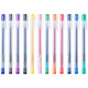 Gēla pildspalvu komplekts Deli Delight, 0.5mm, 12 krāsas