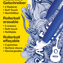 Gēla pildspalva EberhardFaber Erase it!, 0.7mm, izdzēšama, zila