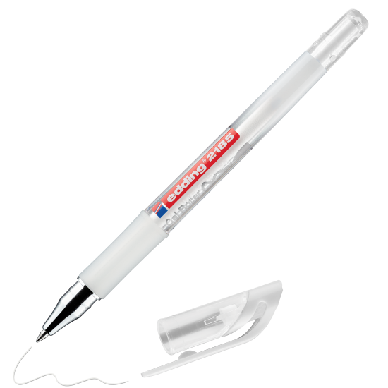 Gēla pildspalva Edding 2185, 0.7mm, balta