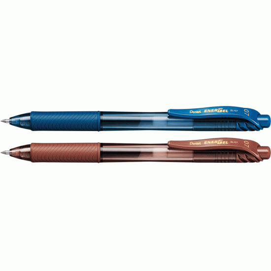 Gēla pildspalva Pentel ENERGEL-X BL107, 0,7mm, automātiska, tumši zila