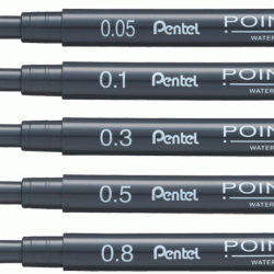 Flomāstertipa pildspalva PENTEL POINTLINER, 0,1
