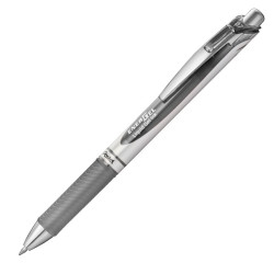 Gēla pildspalva Pentel Energel BL77 pelēka kr.