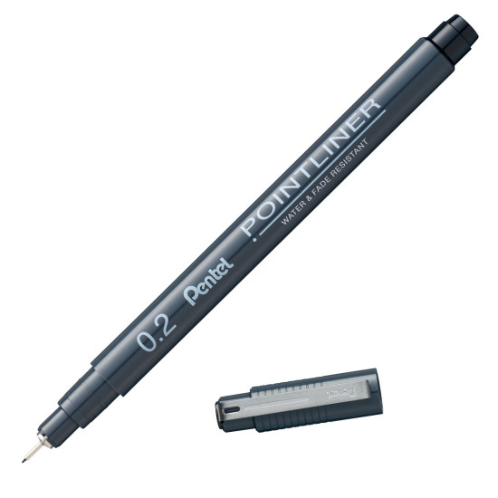 Flomāstertipa pildspalva PENTEL POINTLINER, 0,2